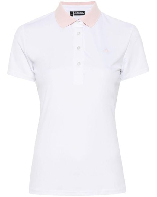 J.Lindeberg White Cassie Polo Shirt