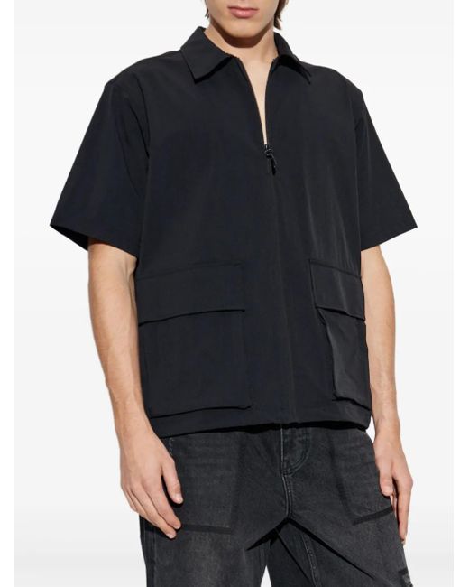 Rag & Bone Black Zip-Up Shirt for men