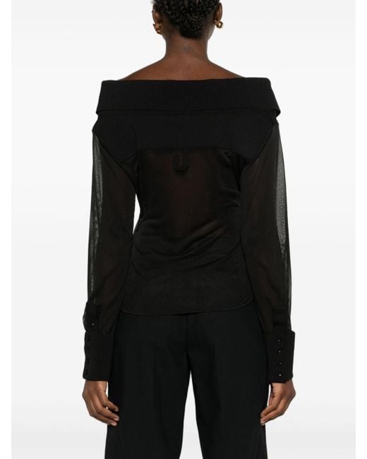 Jacquemus Black Off-the-shoulder Shirt