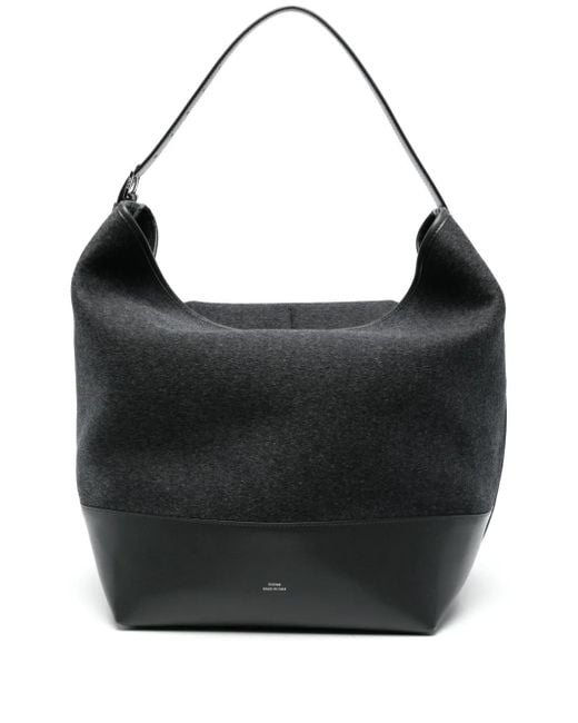 Totême Black Belted Doublé Tote Bag