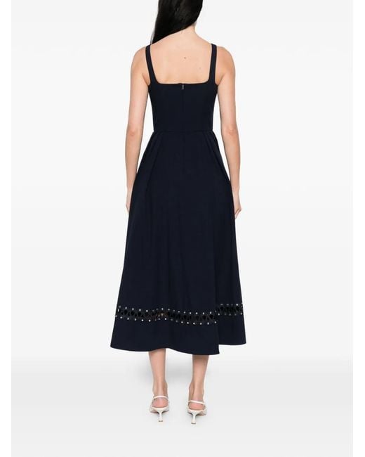 Maje Black Flared Midi Dress