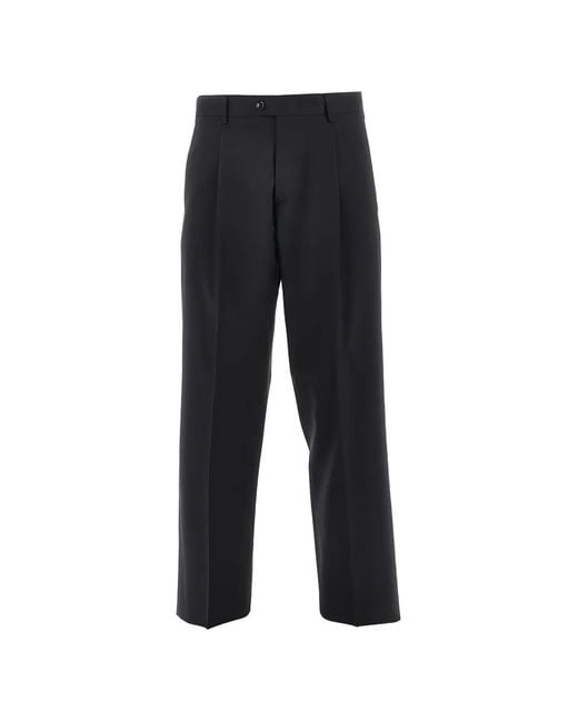 BRERAS Milano Blue Pantalon En Laine Vierge Orazio À Plis for men
