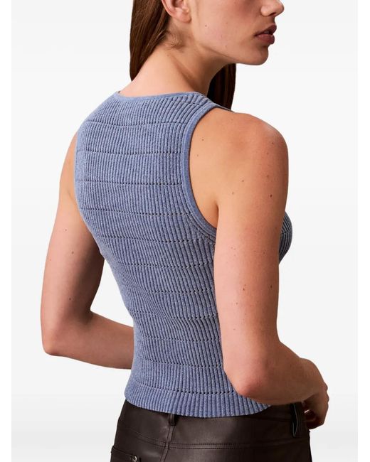 Top Con Diseño Calado Calvin Klein de color Blue