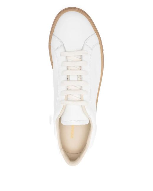Common Projects White Sneakers mit Ledersohle