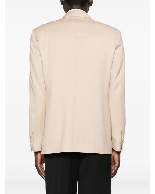 Lardini Natural Double-Breasted Blazer for men