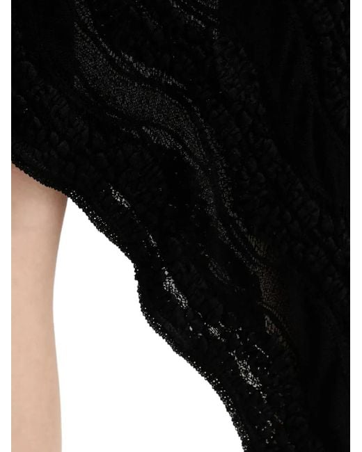 Falda midi asimétrica Charo Ruiz de color Black