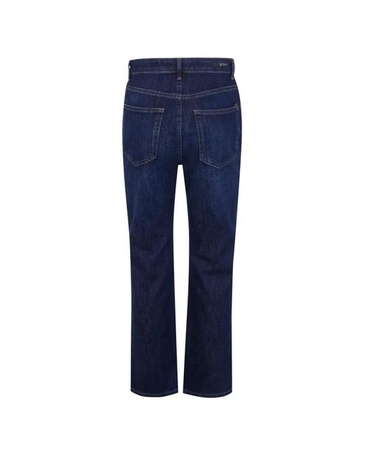 CIGALA'S Blue Logo-Patch Straight Jeans