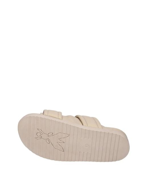 Patrizia Pepe Natural Double-Strap Slide Sandals