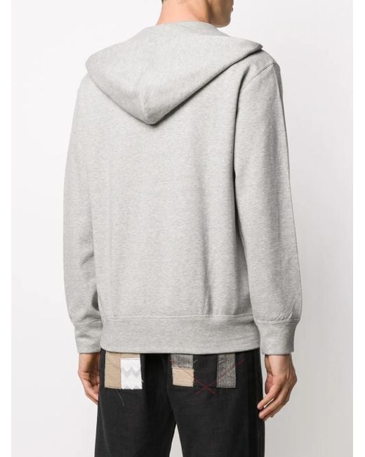 COMME DES GARÇONS PLAY Gray Chest Logo Hoodie