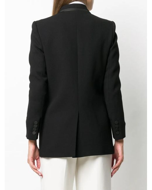 Blazé Milano Black Double-Breasted Silk Blazer