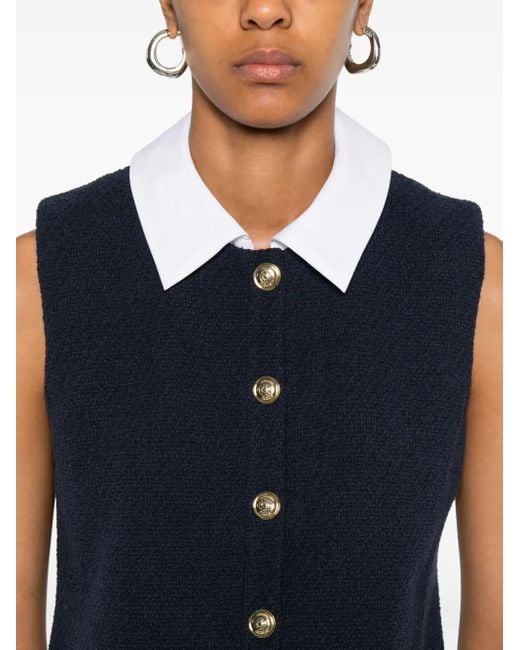 Abito Con Colletto Plissettato di Maje in Blue