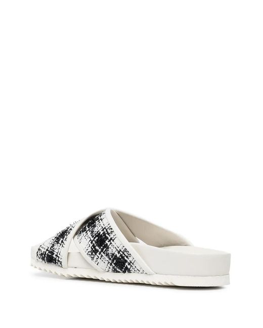 Madison Maison White Crossover Strap Sandals