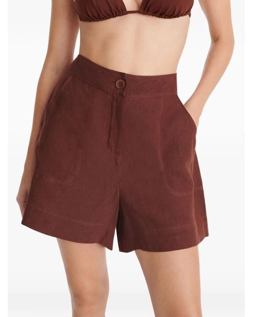Eres Red Correct High-Waisted Shorts