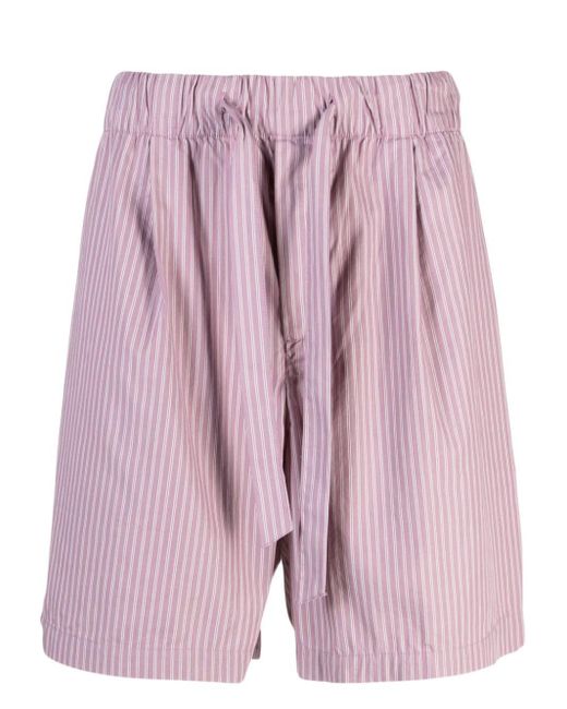 Birkenstock Purple Gestreifte Shorts aus Bio-Baumwolle