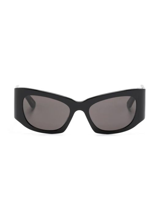 Balenciaga Gray Rectangle-Frame Sunglasses