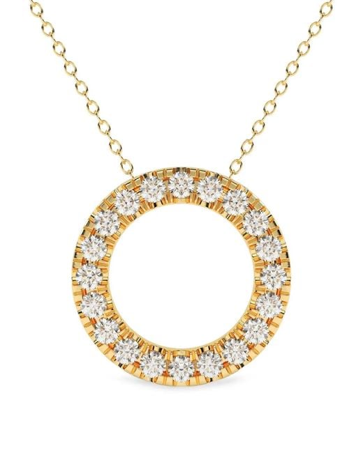 Diamond Essentials Metallic Diamond Circle-Pendant Necklace