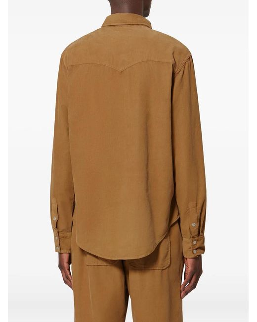 Isabel Marant Natural Vasco Chest-Pockets Shirt for men