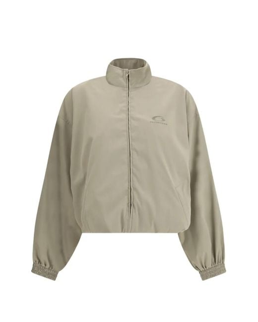 Balenciaga Natural Logo-Detail Bomber Jacket