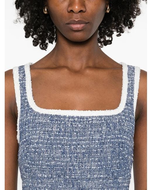 Maje Blue Short Tweed Dress
