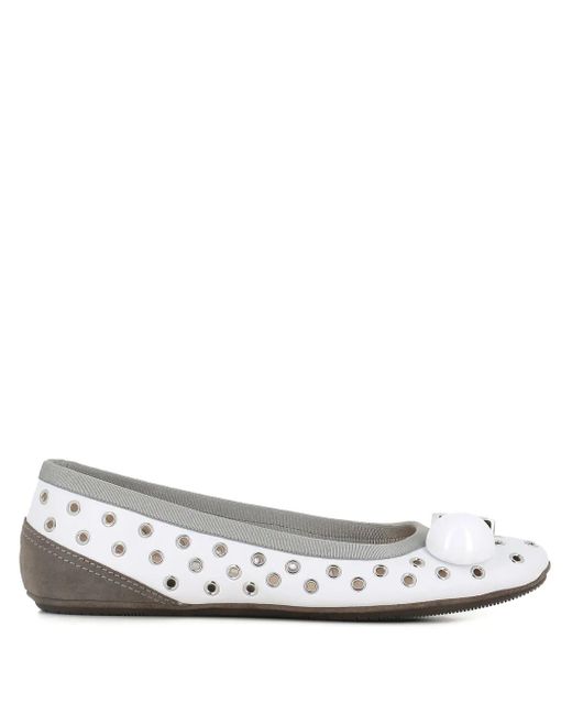 Dove Nuotano Gli Squali Becky フラットシューズ White