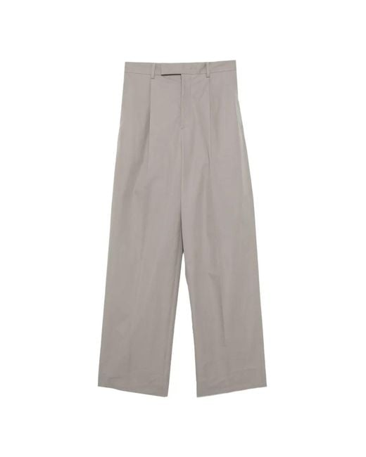 Jil Sander Gray Drill Trousers for men