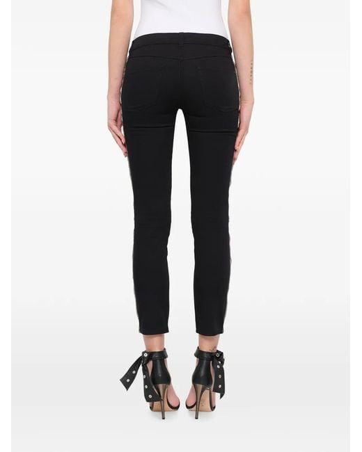 McQueen Black Zip-Detail Jeans