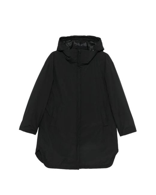 Giacca Con Cappuccio E Zip di Herno in Black