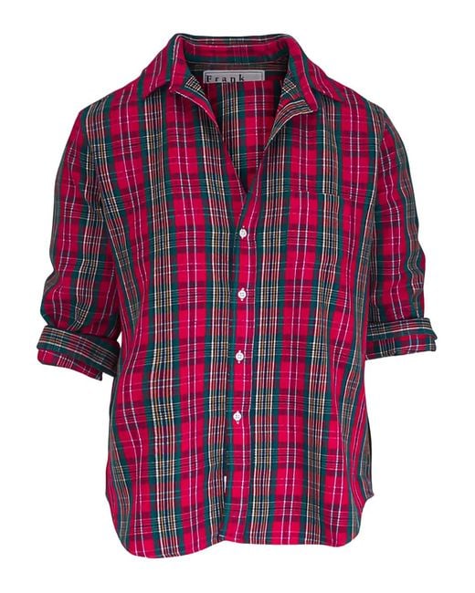 Frank & Eileen Red Plaid-Pattern Shirt