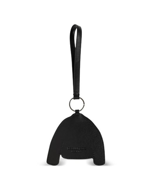 DSquared² Blue Jacket-Patch Leather Keyring