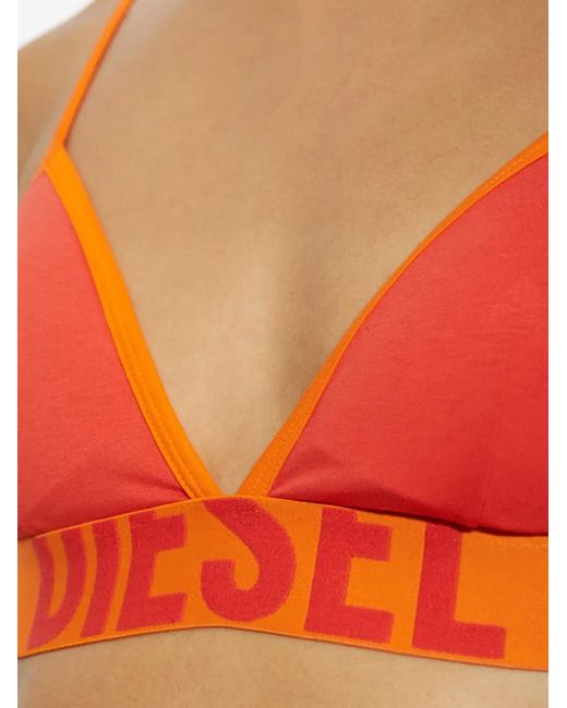 DIESEL Orange Cora-D-Pop Logo-Underband Bra
