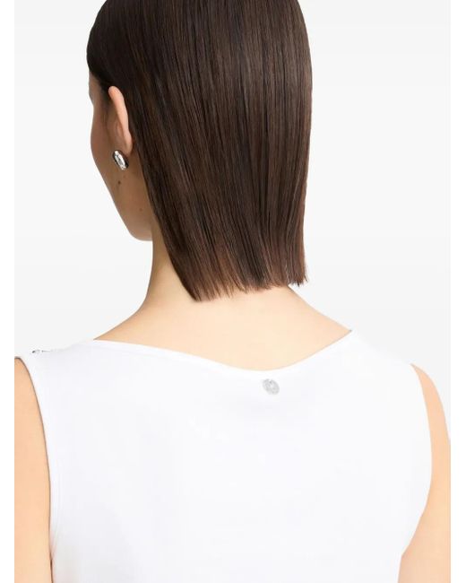 Top con apliques de strass Liu Jo de color White