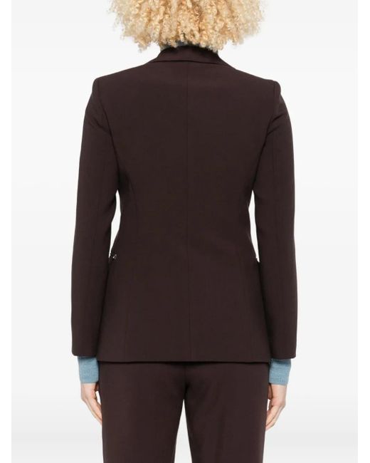 Veste Boutonnée À Revers Crantés Ottod'Ame en coloris Black