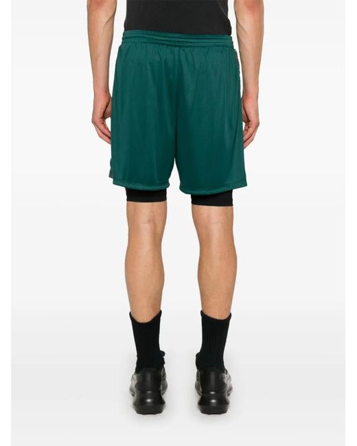 Martine Rose Green Layered Shorts