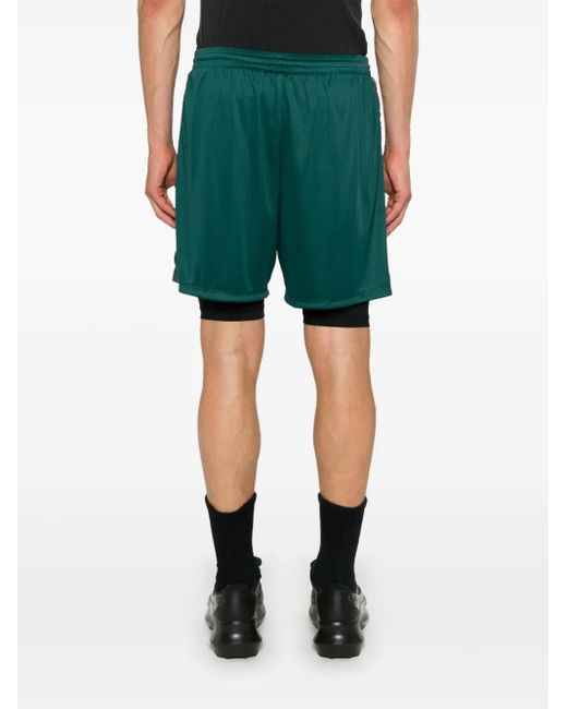 Martine Rose Green Shorts Im Layering-Look