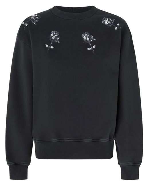 Sweat À Fleurs Imprimées Pinko en coloris Black