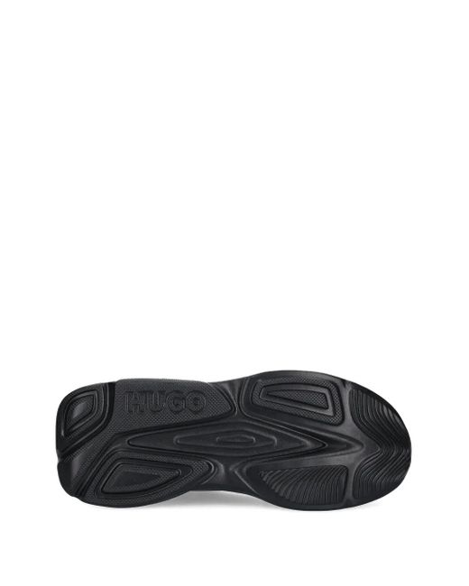 HUGO Black Leon Logo-Detail Chunky Sneakers for men