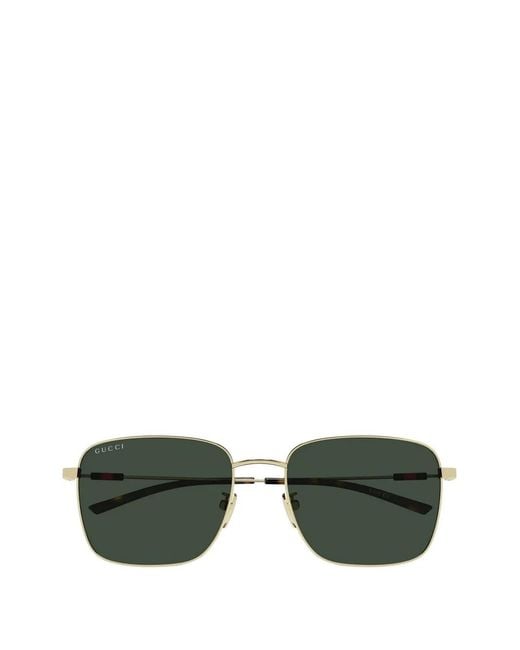 Gucci Green Square-Frame Sunglasses for men