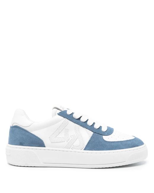 Stuart Weitzman Blue Sw Courtside Leather Sneakers