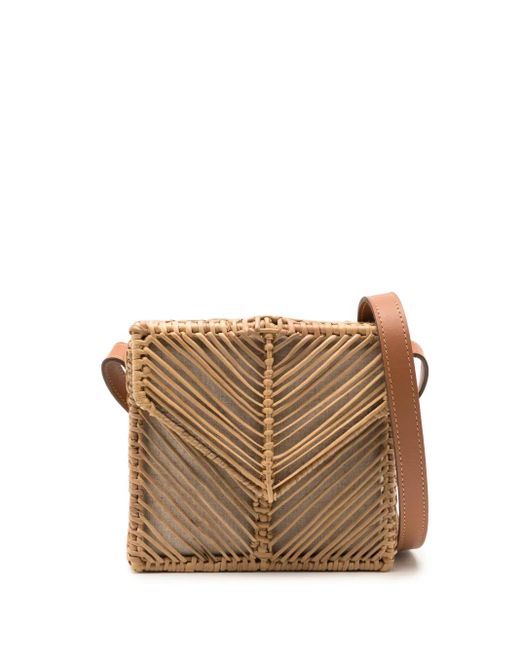 Lenny Niemeyer Brown Raffia Shoulder Bag