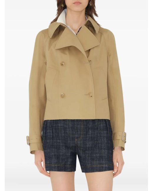 Burberry Blue Cropped Cotton Jacket