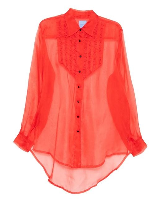 Macgraw Red Tuxedo Shirt