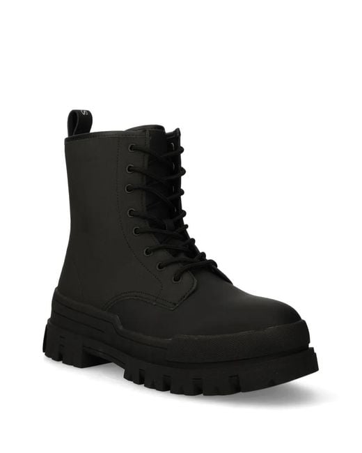 Guess Black Logo-Print Boots for men
