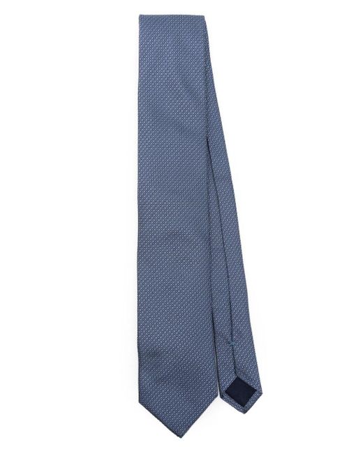 Corneliani Blue Patterned-jacquard Silk Tie for men