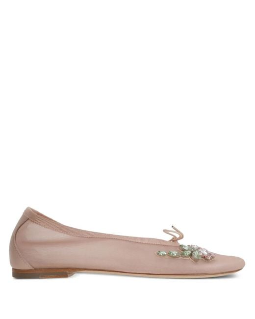 Ballerines À Ornements Strassés Simone Rocha en coloris Pink