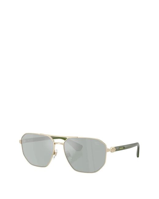 Burberry Gray Pilot-Frame Sunglasses for men