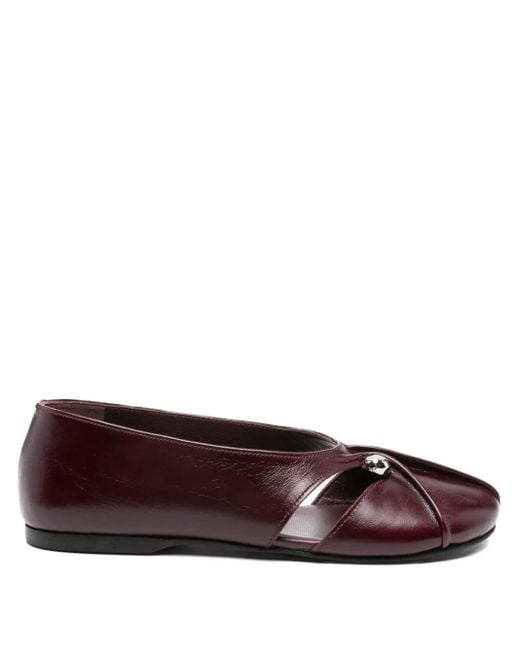 Alohas カットアウト フラットシューズ Brown