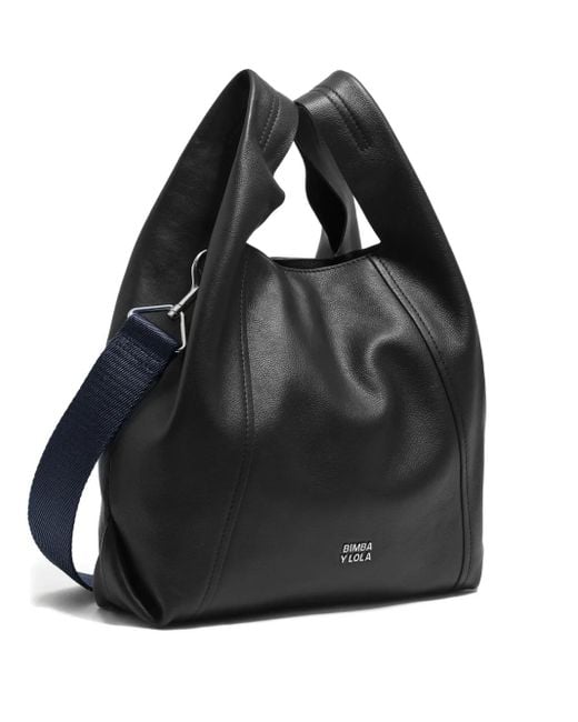 Bimba Y Lola Black Mittelgroße Paper Tote Bag