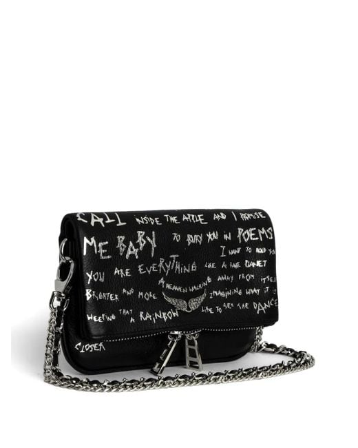 Zadig & Voltaire Black Rock Nano Clutch Bag