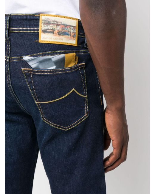 Jeans con dettaglio fazzoletto a vita media da Uomo di Jacob Cohen in Blu |  Lyst