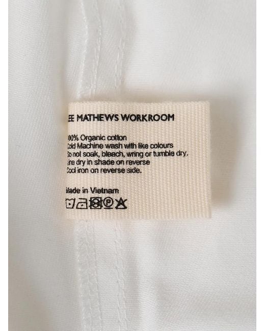 Lee Mathews White Drawstring Trousers